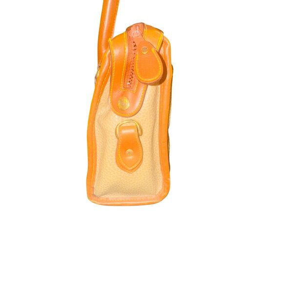 Vintage Y2K Braciano Belle Rose Pebble Leather Shoulder Handbag Olive Tan Brown - Picture 3 of 16